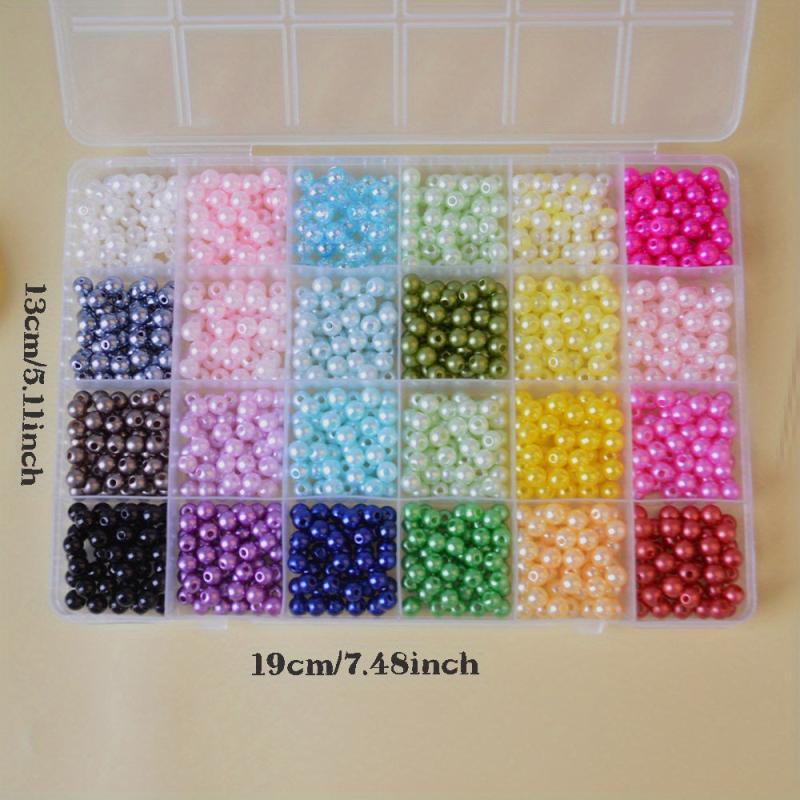 1380 Pcs Acrylic Pearl Beads Set DIY Jewelry Making Boxed Kit