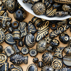 300pcs Retro Baroque Acrylic Beads Mixed Multicolor for DIY Jewelry Making