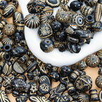 300pcs Retro Baroque Acrylic Beads Mixed Multicolor for DIY Jewelry Making