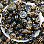 300pcs Retro Baroque Acrylic Beads Mixed Multicolor for DIY Jewelry Making