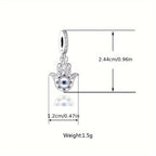 925 Silver Evil Eye Fatima's Hand Sunflower Pendant Bead for Jewelry Making