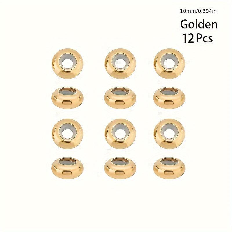 12pcs Adjustable Slide Brass Spacer Beads for Jewelry Making