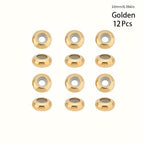 12pcs Adjustable Slide Brass Spacer Beads for Jewelry Making