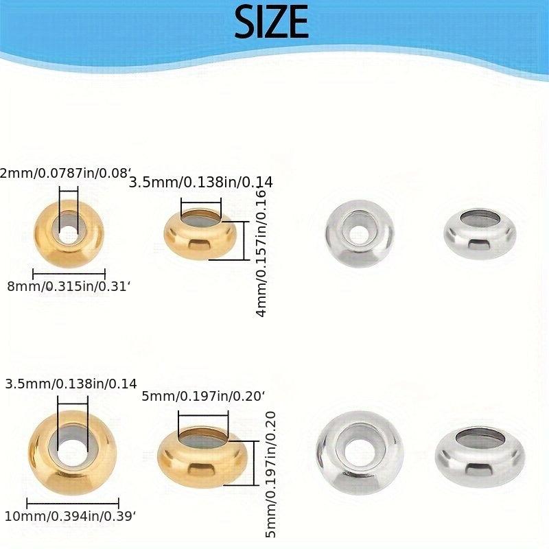 12pcs Adjustable Slide Brass Spacer Beads for Jewelry Making