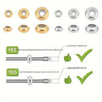 12pcs Adjustable Slide Brass Spacer Beads for Jewelry Making