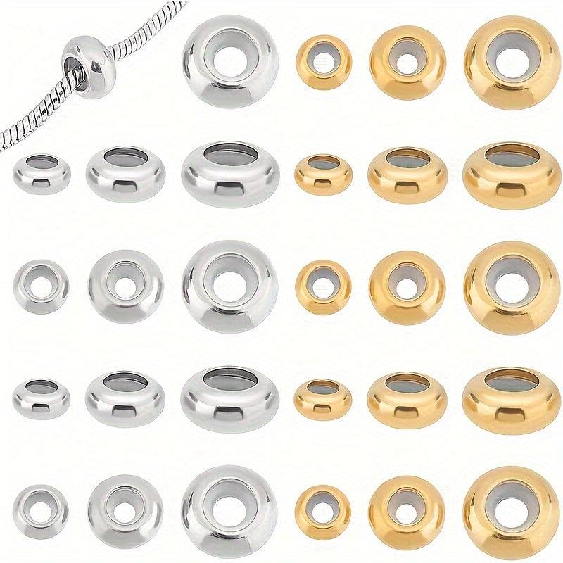 12pcs Adjustable Slide Brass Spacer Beads for Jewelry Making