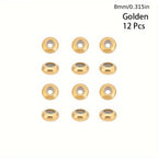 12pcs Adjustable Slide Brass Spacer Beads for Jewelry Making