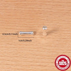 10pcs S925 Sterling Silver Bamboo Spacer Beads DIY Jewelry Accessories