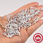 10pcs S925 Sterling Silver Bamboo Spacer Beads DIY Jewelry Accessories