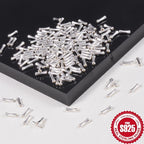 10pcs S925 Sterling Silver Bamboo Spacer Beads DIY Jewelry Accessories