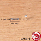 10pcs S925 Sterling Silver Bamboo Spacer Beads DIY Jewelry Accessories