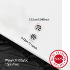 10pcs S925 Silver Floral Beads for DIY Jewelry Making