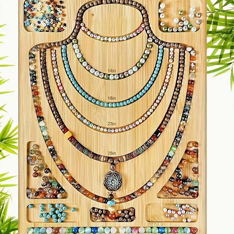 Professional Bamboo Beading Board Mat Tray for Jewelry Making