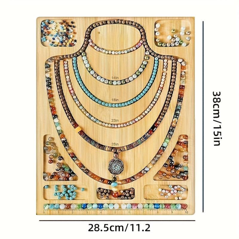Professional Bamboo Beading Board Mat Tray for Jewelry Making