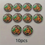 10pcs Wake N Bake Acrylic Pendants Cartoon Woman Marijuana Leaf DIY Charms