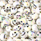 12pcs Halloween Witch Face Doll Beads Acrylic DIY Bead Assortment