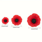 10pcs Red Flower Resin Charms for DIY Jewelry Making