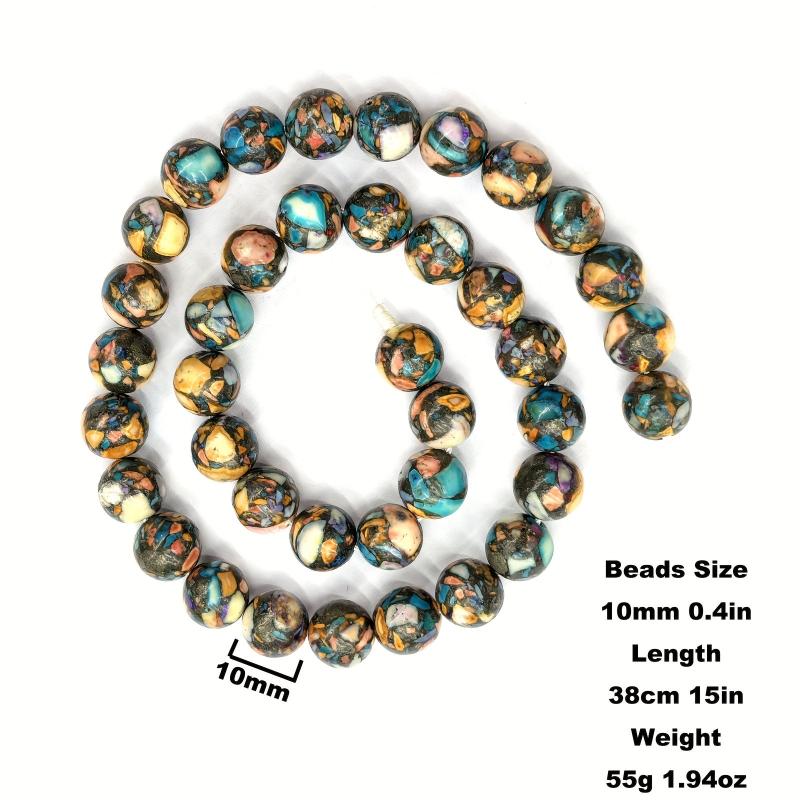 12mm Pyrite Howlite Beads for DIY Jewelry Making