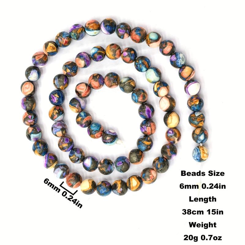 12mm Pyrite Howlite Beads for DIY Jewelry Making