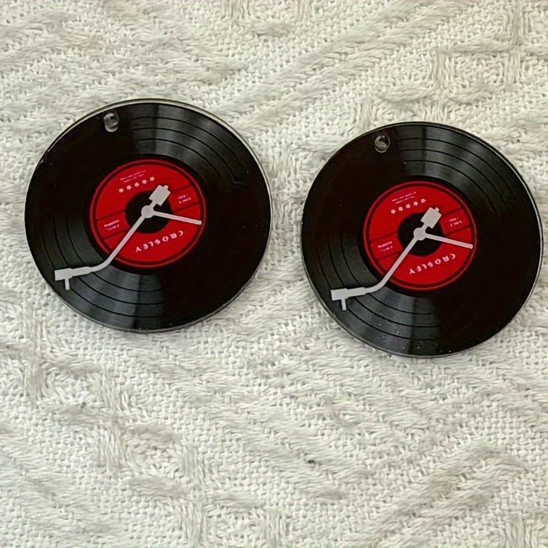 10pcs Vintage Vinyl Record Acrylic Earring and Necklace Pendants