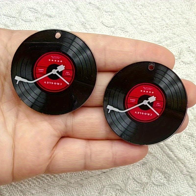 10pcs Vintage Vinyl Record Acrylic Earring and Necklace Pendants
