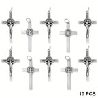 10pcs St Benedict Cross Bulk Rose of St Benedict Jewelry Making Supplies