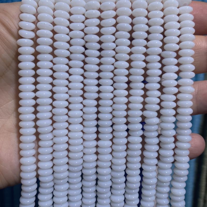 120-140pcs 3x6mm Color Glass Flying Saucer Abacus Beads DIY