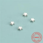 10pcs S925 Sterling Silver Spacer Beads Mini Star DIY Bracelet Jewelry Kit