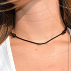 10pcs Thick Necklace Rope PU Leather Rope Double Knots Adjustable Necklace Chain