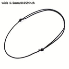 10pcs Thick Necklace Rope PU Leather Rope Double Knots Adjustable Necklace Chain
