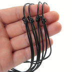10pcs Thick Necklace Rope PU Leather Rope Double Knots Adjustable Necklace Chain