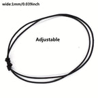 10pcs Thick Necklace Rope PU Leather Rope Double Knots Adjustable Necklace Chain