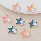 10pcs Stars and Unicorns Metal Charms for DIY Jewelry