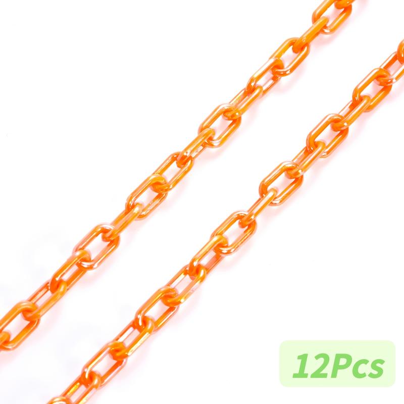 12pcs Acrylic Rainbow Chain Jewelry Making Supplies for Clothing Accessories