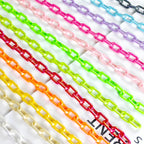 12pcs Acrylic Rainbow Chain Jewelry Making Supplies for Clothing Accessories