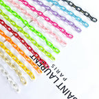 12pcs Acrylic Rainbow Chain Jewelry Making Supplies for Clothing Accessories