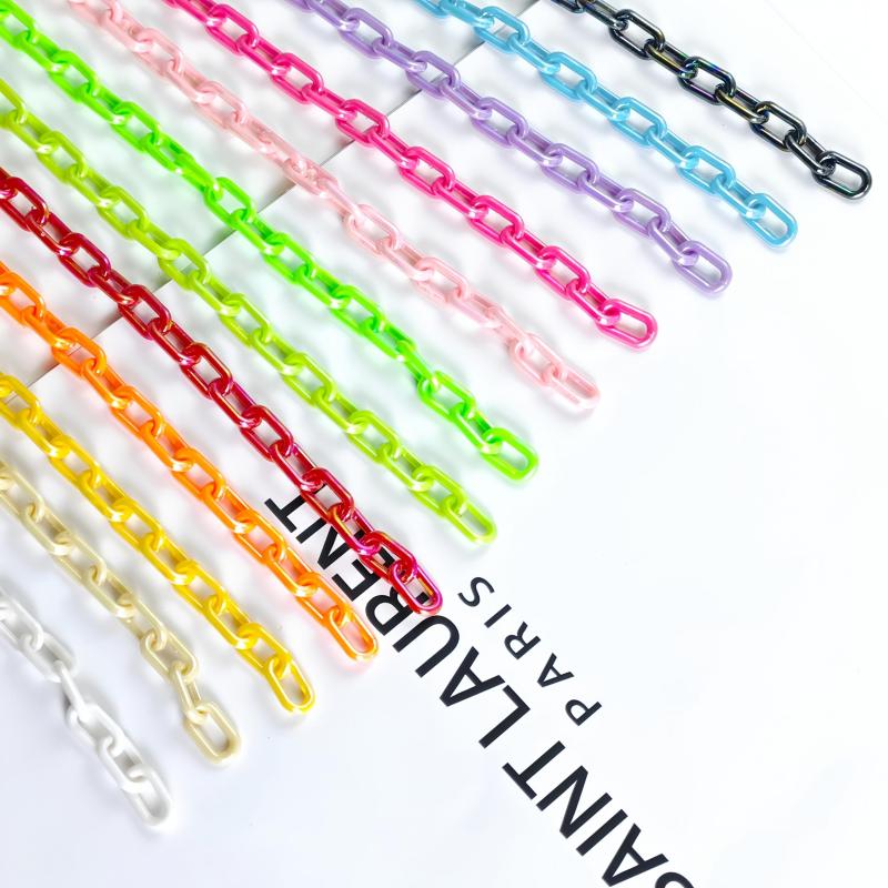 12pcs Acrylic Rainbow Chain Jewelry Making Supplies for Clothing Accessories