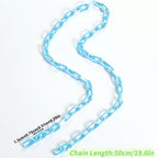 12pcs Acrylic Rainbow Chain Jewelry Making Supplies for Clothing Accessories