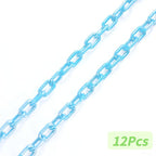 12pcs Acrylic Rainbow Chain Jewelry Making Supplies for Clothing Accessories