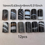 12 Agate Beads Set 16Mm X 8Mm Striped Barrel Beads