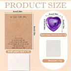 10pcs Heart Shaped Crystal Hug Cards Polished Synthetic Hug Token G