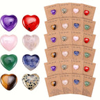 10pcs Heart Shaped Crystal Hug Cards Polished Synthetic Hug Token G