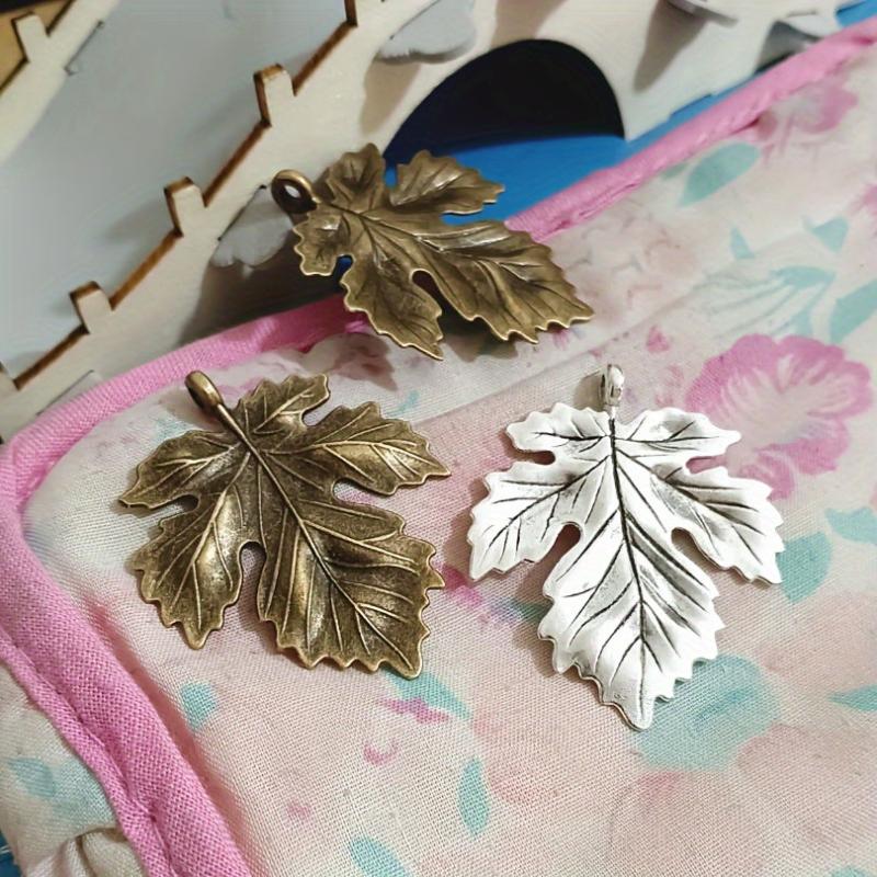 12pcs Maple Leaf Charms Pendant Set for DIY Jewelry Making