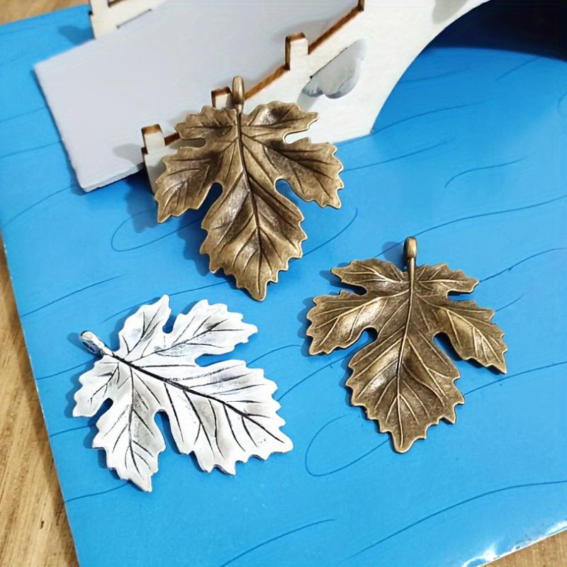 12pcs Maple Leaf Charms Pendant Set for DIY Jewelry Making