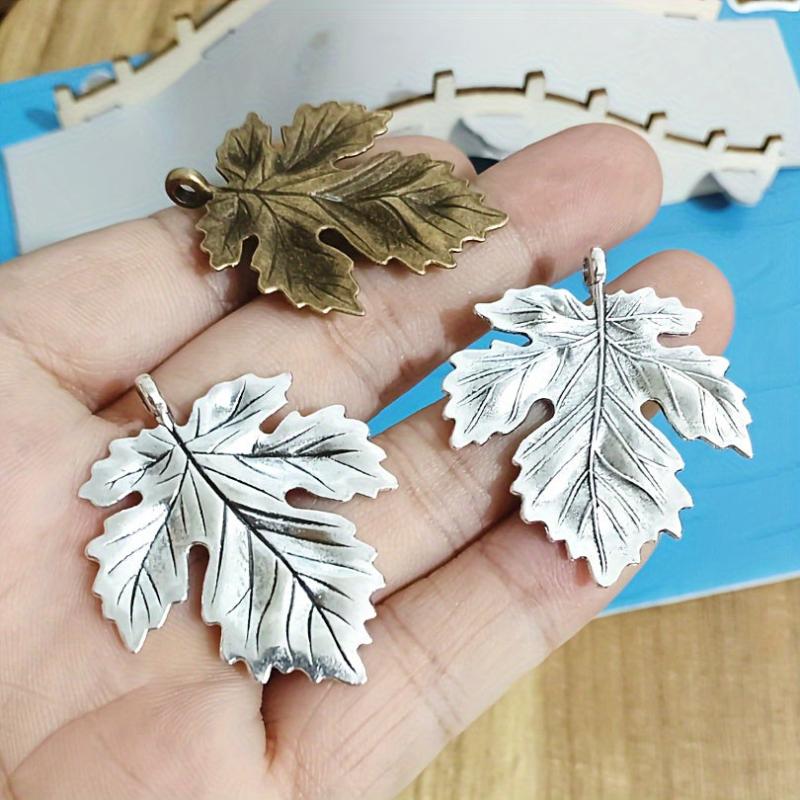 12pcs Maple Leaf Charms Pendant Set for DIY Jewelry Making
