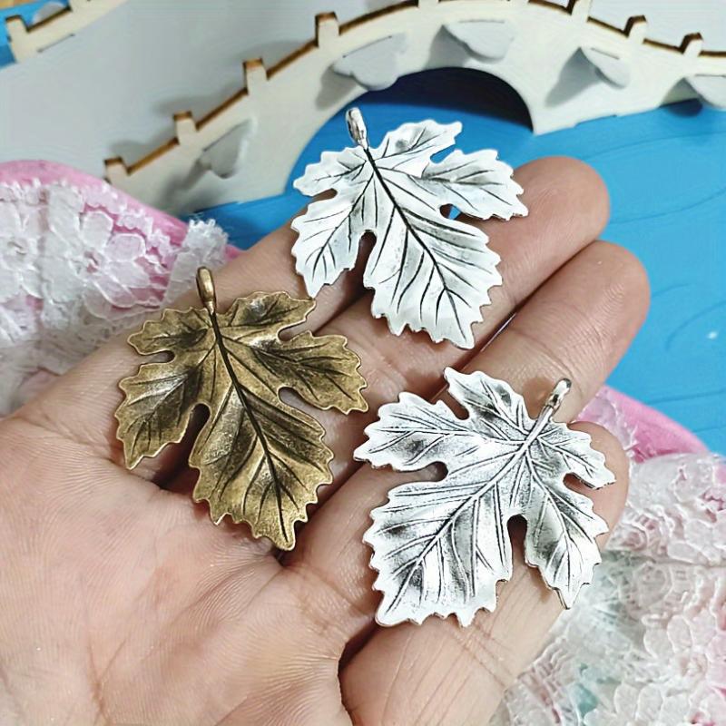 12pcs Maple Leaf Charms Pendant Set for DIY Jewelry Making