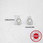 10pcs S925 Sterling Silver Clasp Pendant Charms for DIY Jewelry Making