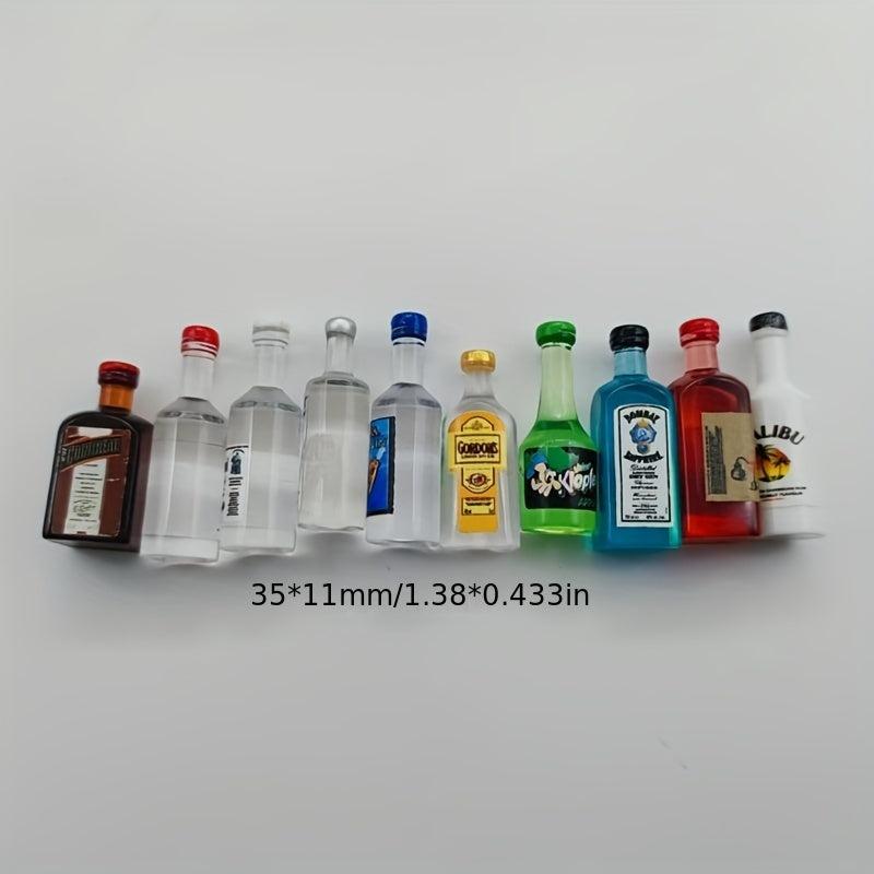10pcs Sports Theme Resin Bottles for Earrings & Hair Clips Craft Supplies