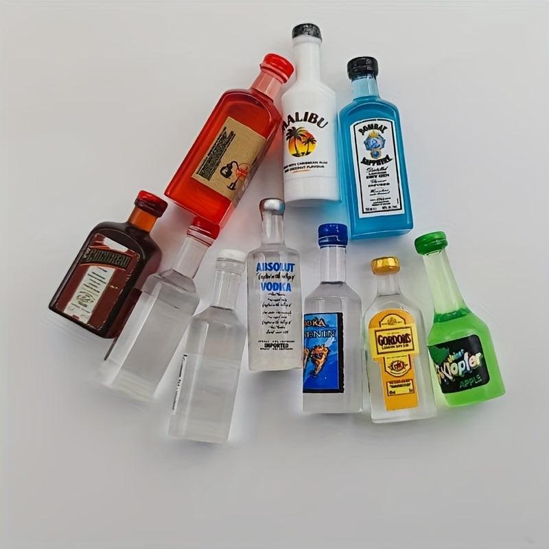 10pcs Sports Theme Resin Bottles for Earrings & Hair Clips Craft Supplies