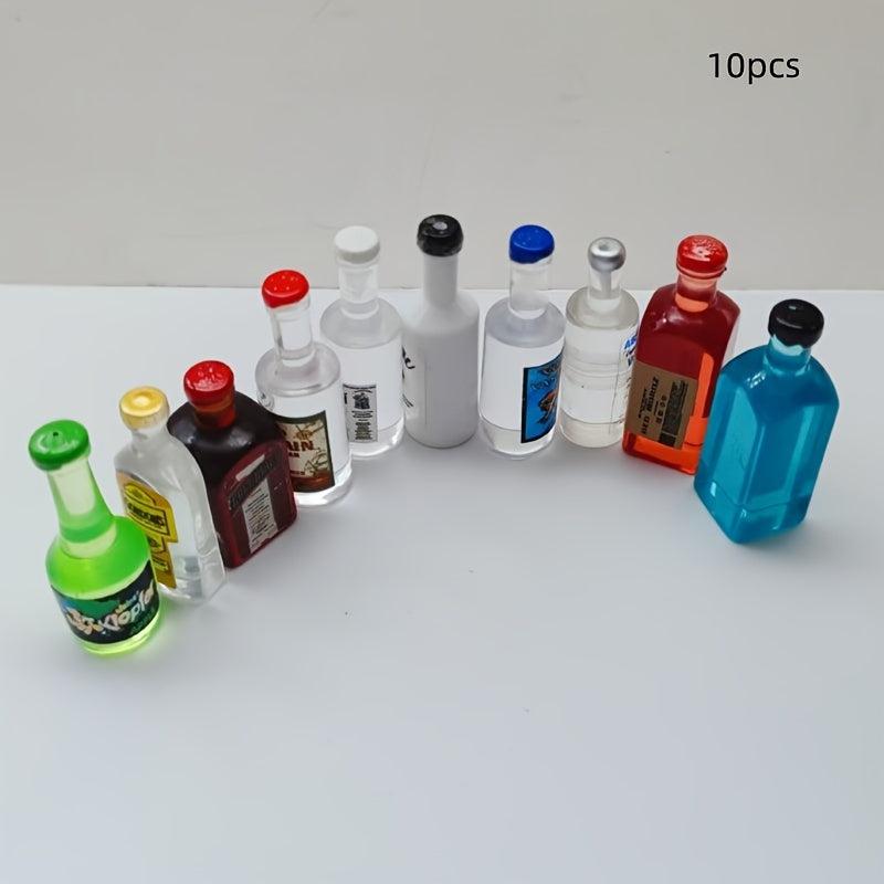 10pcs Sports Theme Resin Bottles for Earrings & Hair Clips Craft Supplies